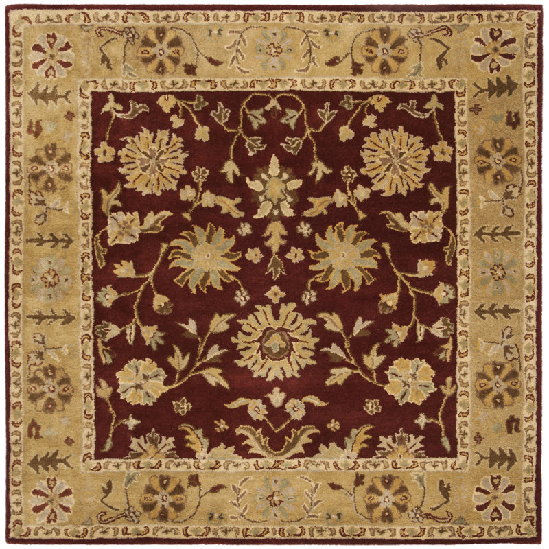 Balthrop Hand Tufted Wool Oriental Rug, Square 8'