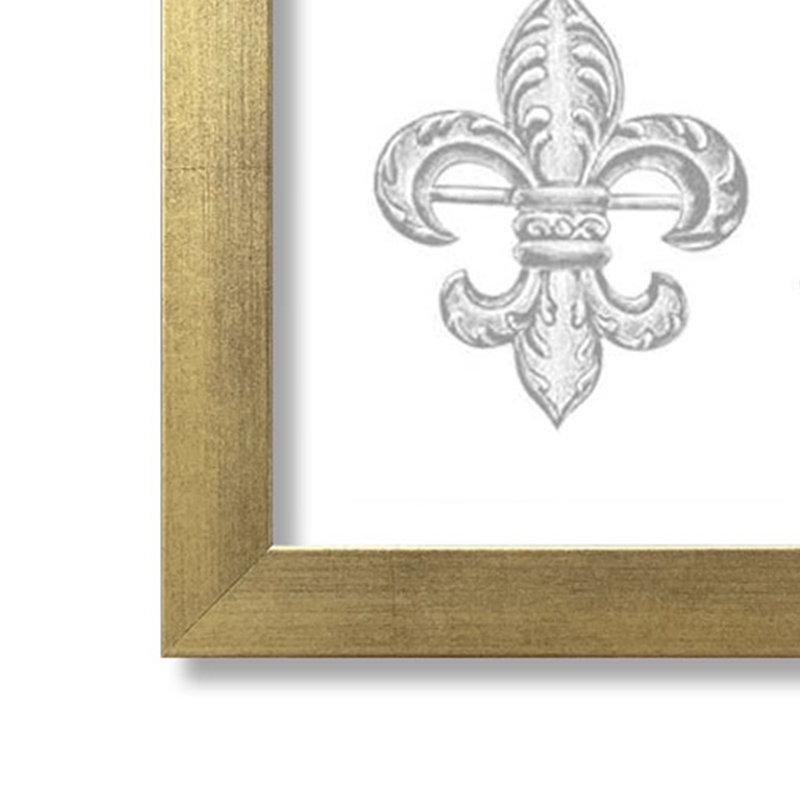 Cadre photo simple Allissia en brun espresso, 14" W x 20" H, Gold