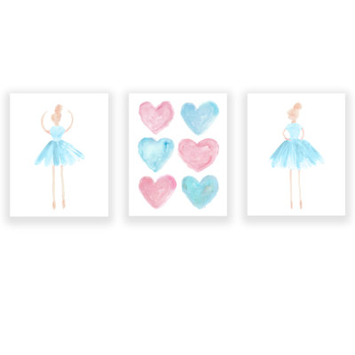 Little Girls Ballet Artwork, Paper Prints