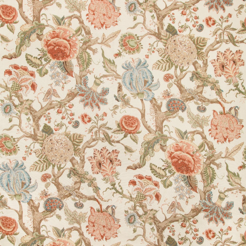 Manor House Adlington Fabric, Coral