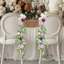 10 pièces de décoration de chaise de mariage, décorations d'allées de mariage, fleurs artificielles d'allée