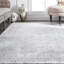 Tapis argenté à motif floral Erich-26049455