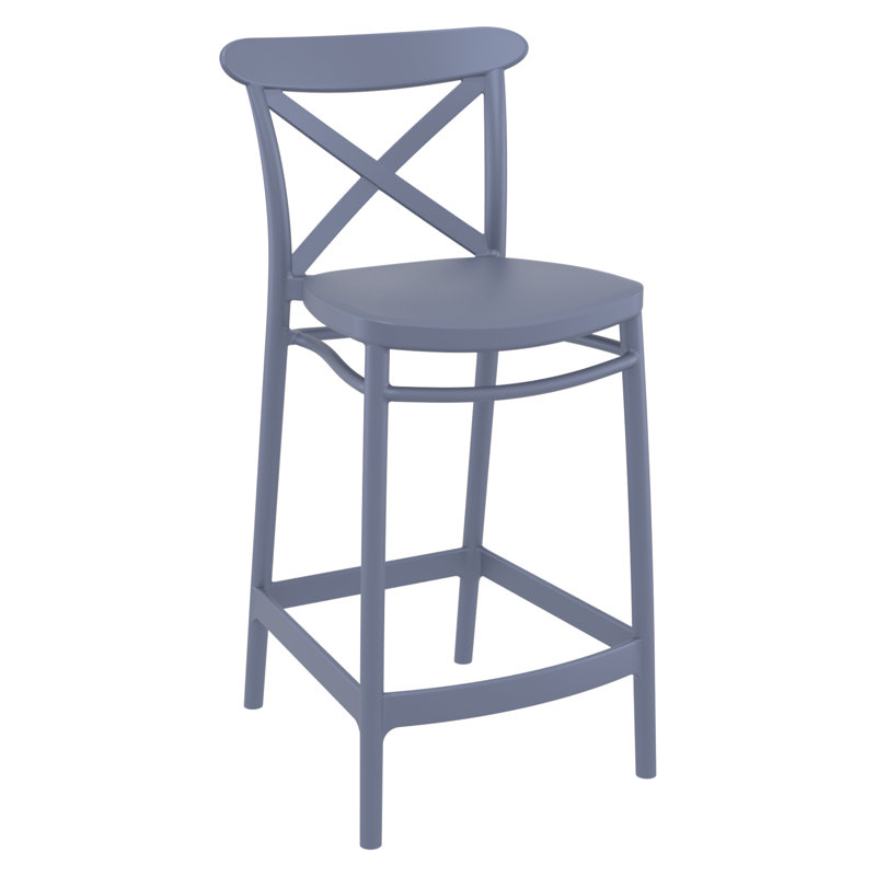 Tabouret Bijou, Gris foncé, Tabouret de comptoir (siège d'une hauteur de 25,6