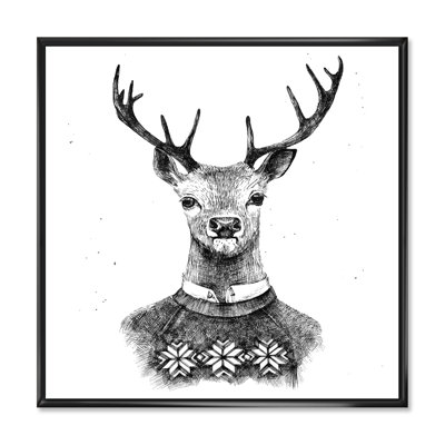 " Deer In Kneated Sweater "