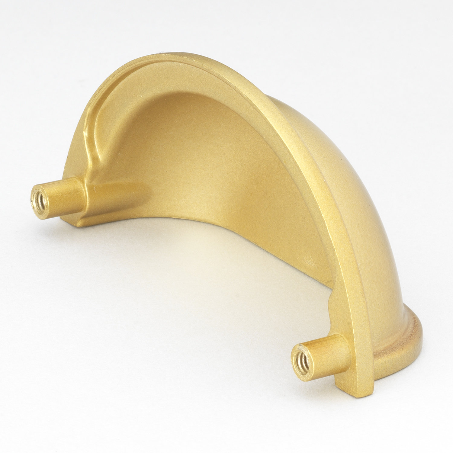 Classic Cup Bin Cabinet Pull, Satin Gold