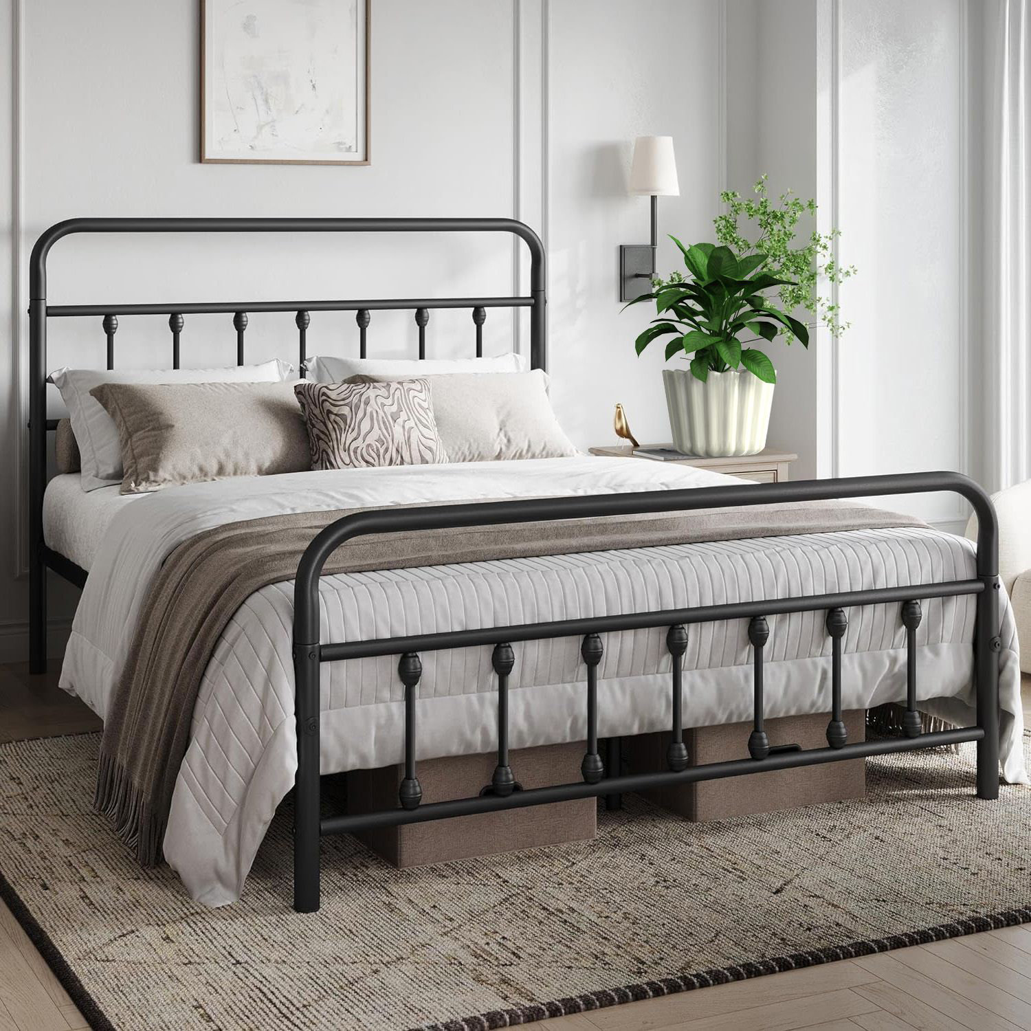 Rosalind Wheeler Bevers Metal Slat Bed | Wayfair