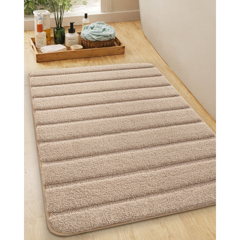 Tapis pour salle de bain Earley, Simple - l 24 po x L 43 po, Kaki