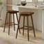 Teagan Solid Wood Modern Rustic Bar Stool with Sculpted Seat, Fully Assembled