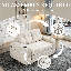 Canapé-lit double escamotable - Mousse moulée par compression, coussins inclus-126552649