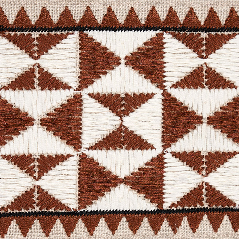 Zulma Embroidered Tape, Brown
