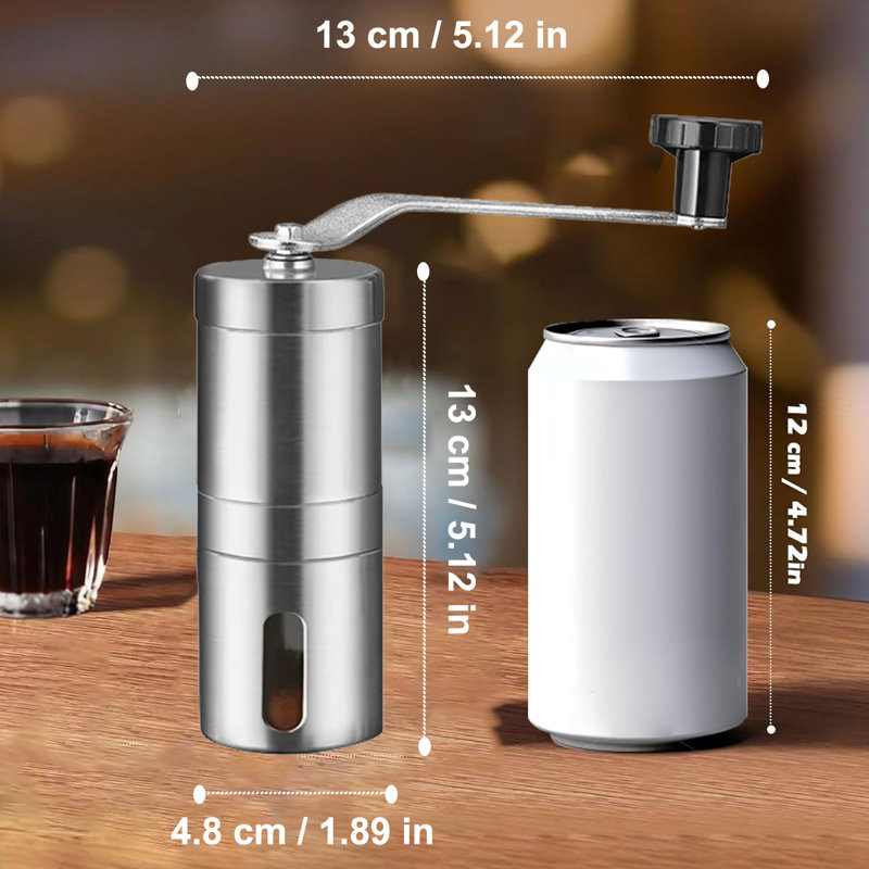 Portable Stainless Steel Coffee Grinder, Hand Coffee Grinder For Travel Camping