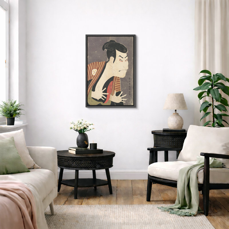 Œuvre d'art traditionnel japonais Ukiyo-e, images de portrait d'acteur kabuki, impression sur toile encadrée