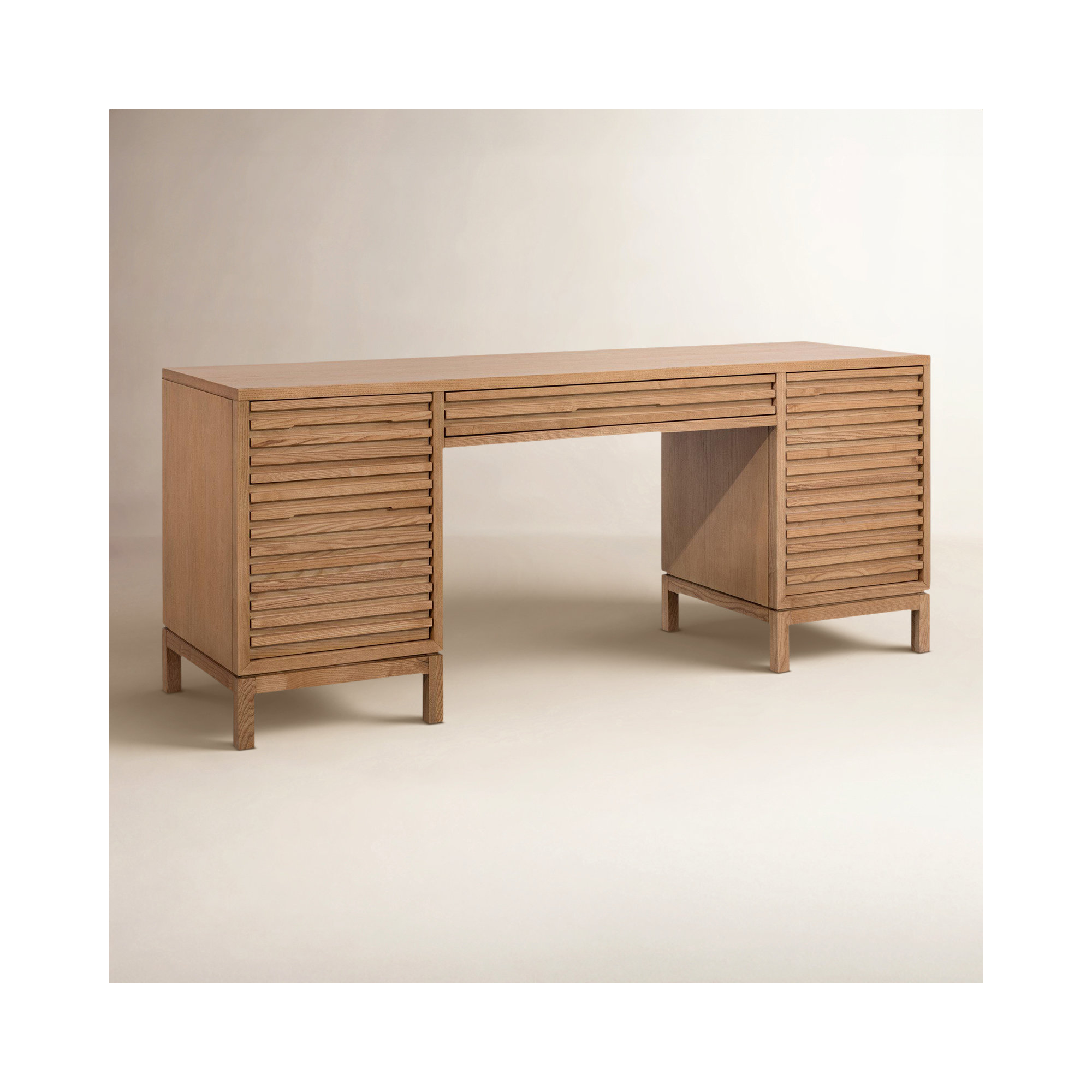 Finnian 72" Executive Desk, Tan