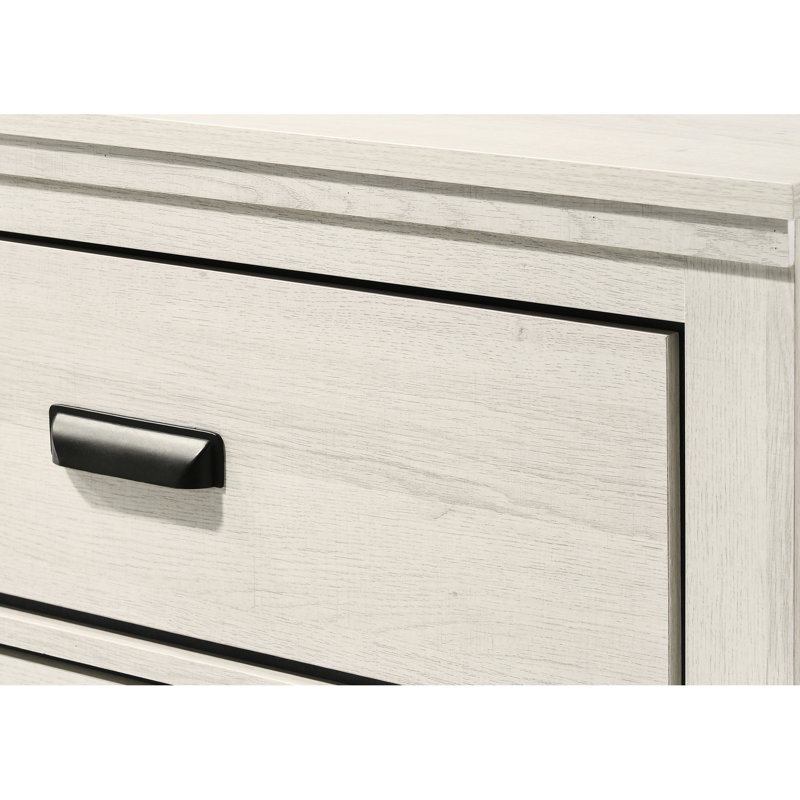 Table de chevet contemporaine 2 beige et élégante avec poignées en métal et deux tiroirs de rangement, Beige