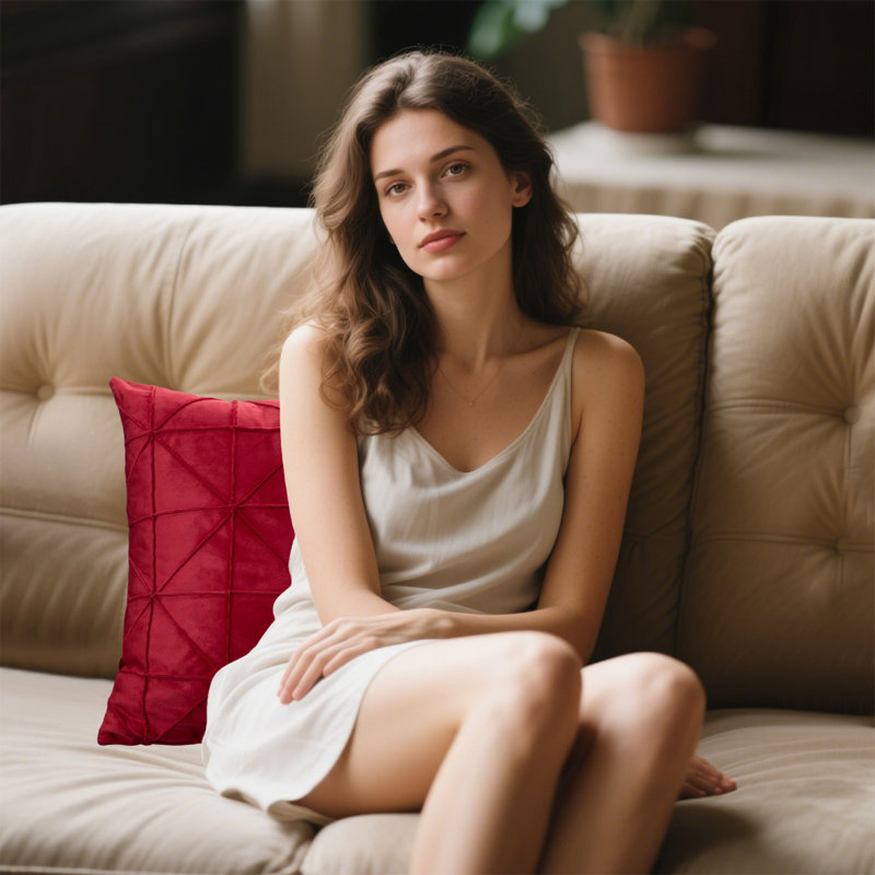 In Velvet Check Bed Headrest Backrest Cushions Soft Filling Suitable For Headboard Sofa And Floor Cushions Decorative Lumbar Support