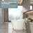 Fully Automatic Induction Smart Toilet Seat, Auto Open/Close Lid, Foot Sensor Flush, Warm Air Dryer, 4-Level Heated Seat, LED Display, Night Light, Multi-Mode Cleaning, White-126036428