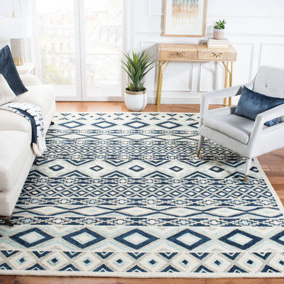 Tapis en laine et en coton touffeté à la main Roslyn