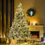 Grand arbre de Noël artificiel pré-éclairé-325849548