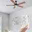 Ventilateur de plafond intelligent avec lumière de 52 pouces