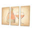 Glam Sparkling Rose Wine - 3 pièces, reproduction sur toile-1632603525-1632603528