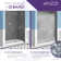 Kahn 60" W x 76" H Double Sliding Frameless Shower Door