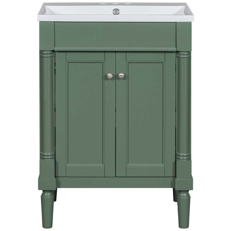 18'' Single Bathroom Vanity with Sink, Green