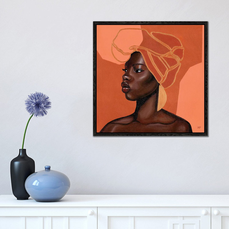 Adah by Bria Nicole - Print on Canvas, Black Framed Canvas, 45.72 cm H x 45.72 cm W