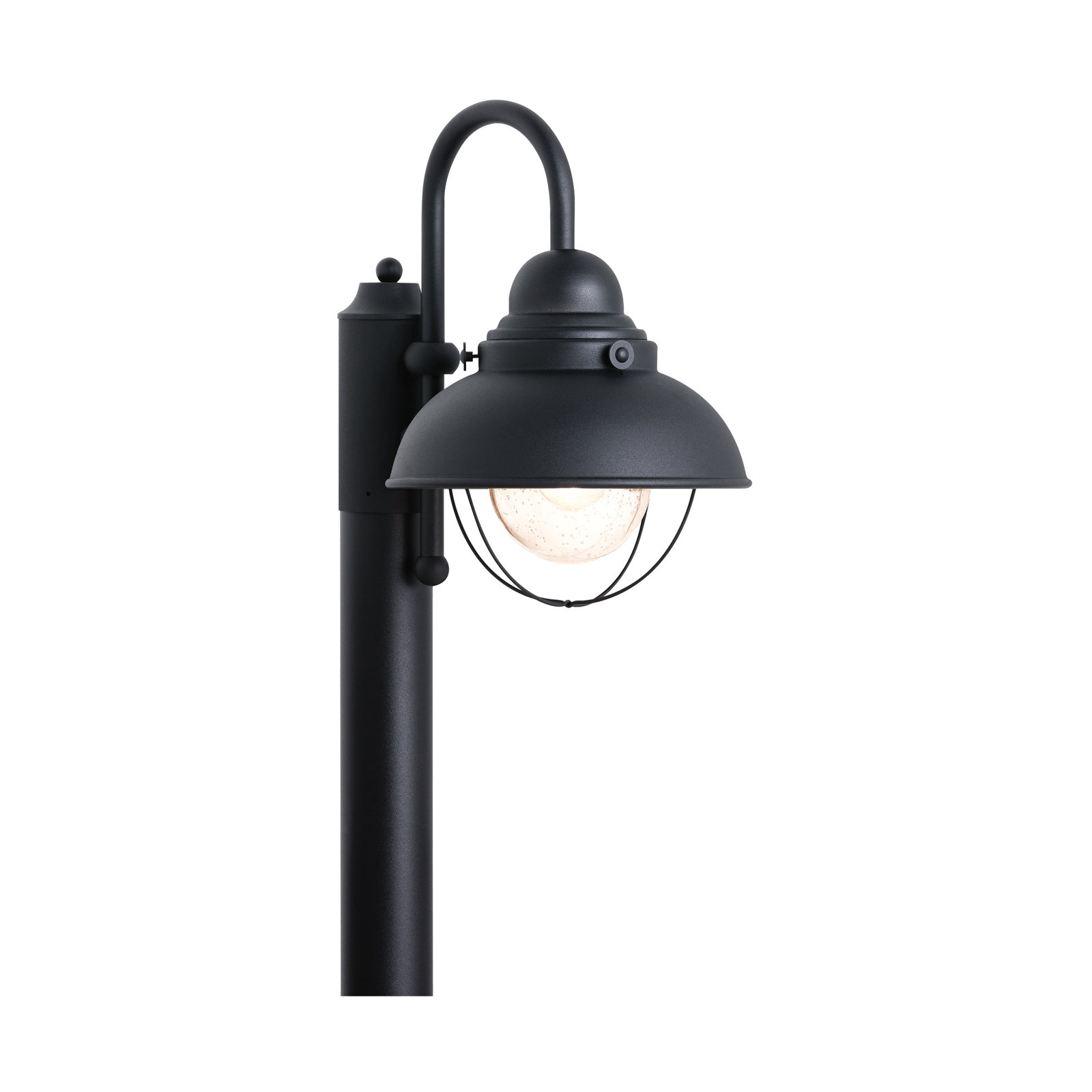 Audrey Seeded Metal Outdoor Lantern Head, Black
