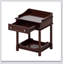 Table de chevet de style rétro avec tiroir et tablette ouverte pour chambre à coucher, table de chevet avec pieds tournés et poignée en métal-134466551
