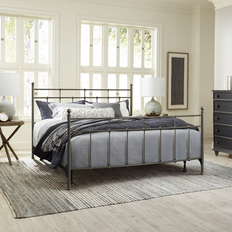 Eccleshall Metal Bed, Antique Bronze, King