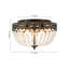 Vintage 3-Light Faceted Crystal Bowl Flush Mount Ceiling Light