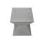 Accent Square End Table 22in Magnesium Oxide 1 Piece Indoor Outdoor Nightstand Side Table Grey Finish