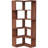 5-Tier Corner Bookshelf, 62.2" Tall Wooden Bookcase with Baffle, Large Modern Display Rack for Living Room, Home Office Storage, Walnut-34408511