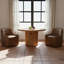 Maisie Rolling Dining Chair Tan Leather