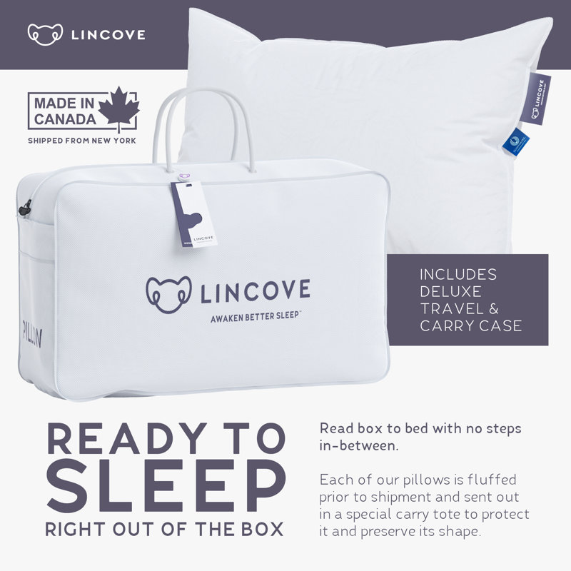 Oreiller de luxe en duvet de lin de qualité supérieure Lincoln, Très grand lit