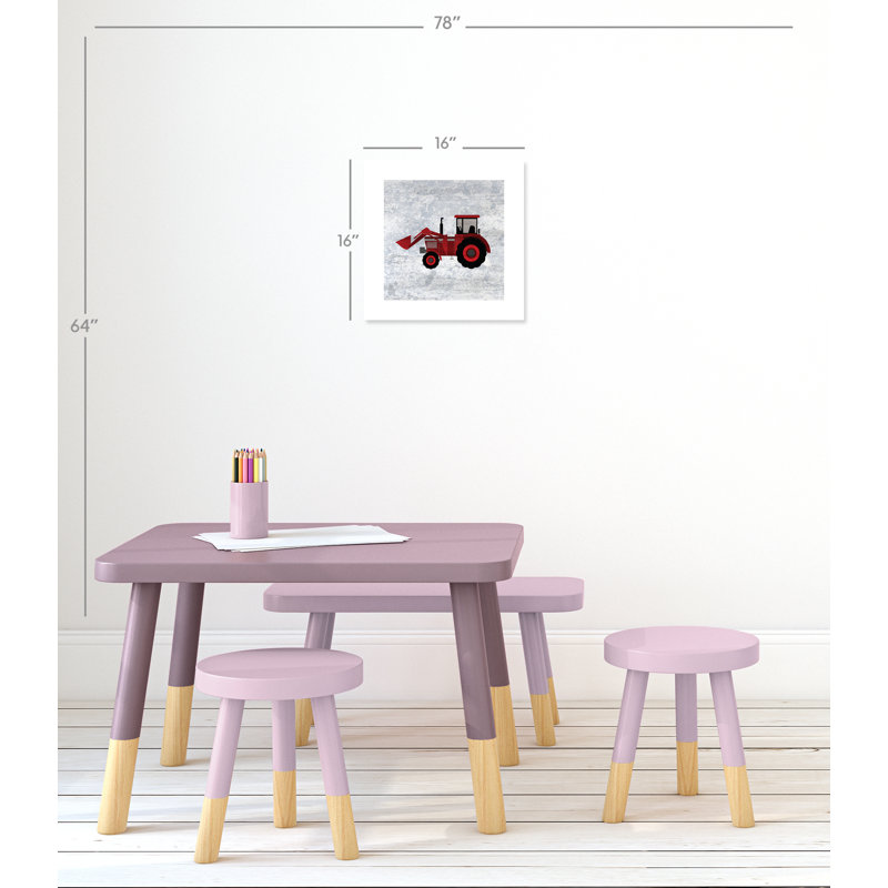 Adhésif décoratif en rouge «Red 3», H 16 po x l 16 po x P 1 po, Papier