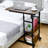 Adjustable Height Bedside Table With Lockable Wheels, 3-Tier Rolling Desk For Bed, Couch, Or Chair, Durable All-Metal Frame, Multi-Functional Design For Work, Dining, Or Snacking