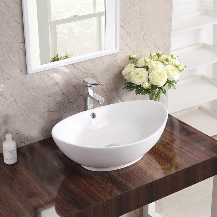 Nantucket Sinks Brant Point 15.25'' Vitreous China Specialty Bathroom Sink with Overflow