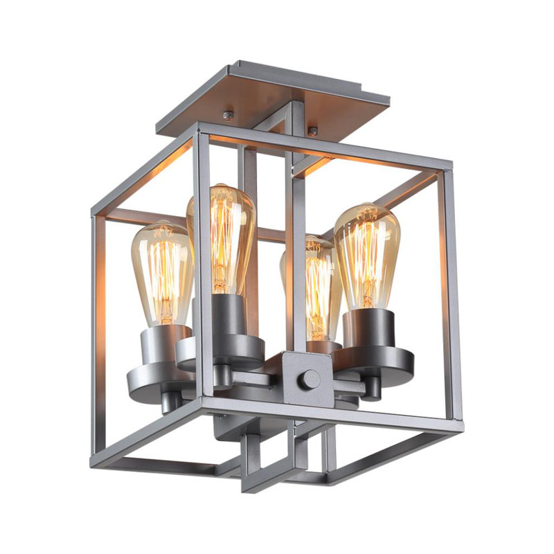 Plafonnier encastré en métal Arria, Nickel