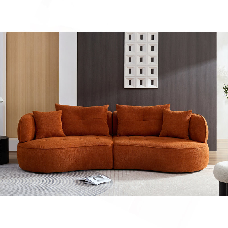 Canapé modulaire avec tissu durable, structure en bois massif, éponge à haute densité, convient à 4 personnes et aux espaces de vie modernes
