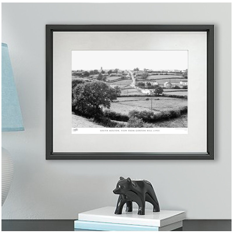 South Molton, View From Gorton Hill C1955 by Francis Frith - Single Picture Frame Print, 40cm H x 50cm W x 2.3cm D