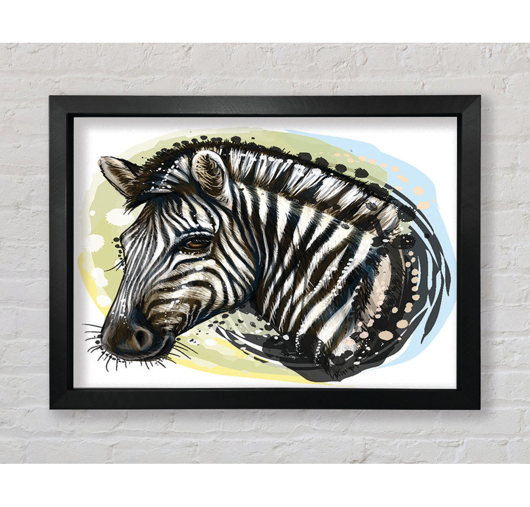 Aquarell Zebra Look - Druck