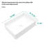 Lavabo de salle de bain rectangulaire en céramique blanche 19,63 "X 13,69"