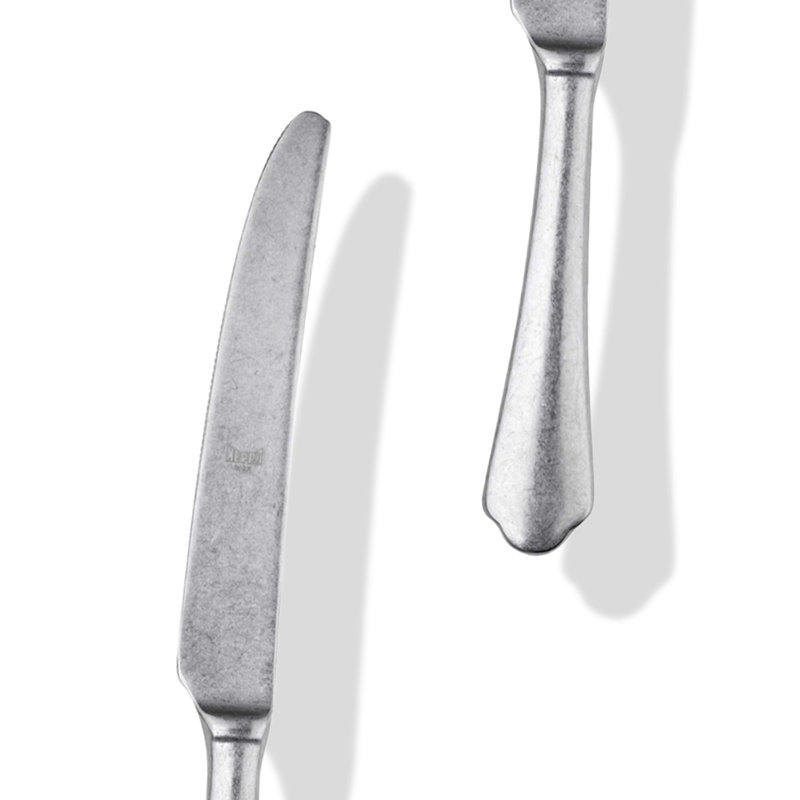 Dolce Vita 20 - Piece Stainless Steel Flatware Set - Service for 4, Pewter Silver