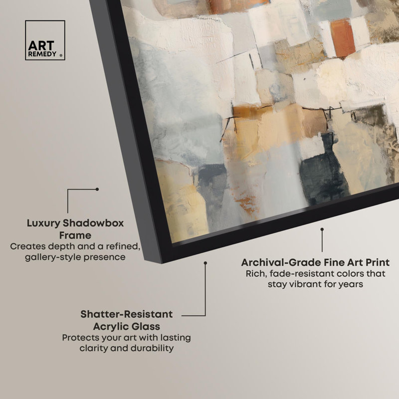 Décoration murale bohème multicolore colorée par Art Remedy, cadre noir, 31 x 21, H 21 po x l 31 po, Structure noire