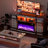 Silver Mirrored Fireplace Tv Stand, Modern Tv Stand Entertainment Center With Fireplace - Large Storage, Led Lights, Adjustable Heat & 3d Flame Effect, Crushed Diamonds, Fits Tvs Up To 65"+
