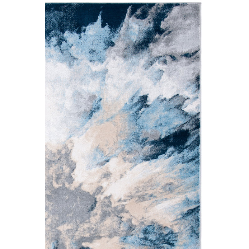 Tapis abstrait Estol Performance, Carré 6 pi 7 po