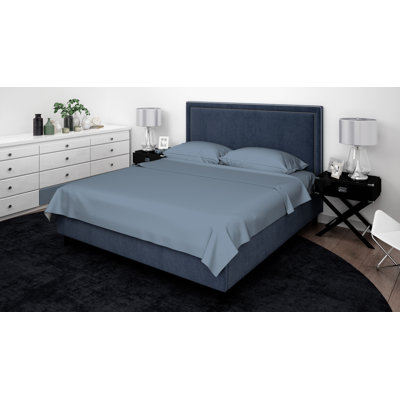 Dre Solid 500 Thread Count 100% Cotton Sateen Sheet Set