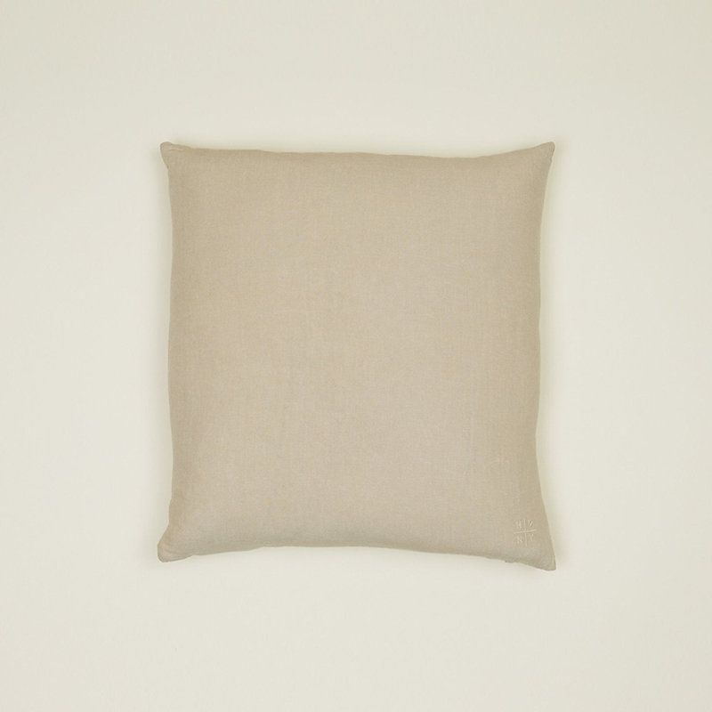 Coussin décoratif simple réversible, Graine de lin, Carré 18 po