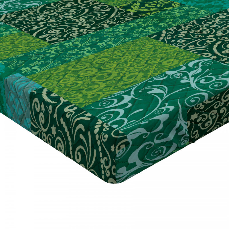 Blue Microfiber Cat Print Twin XL Fitted Sheet